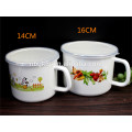 Taza de esmalte de 16 cm (2000 ml) con etiqueta popular